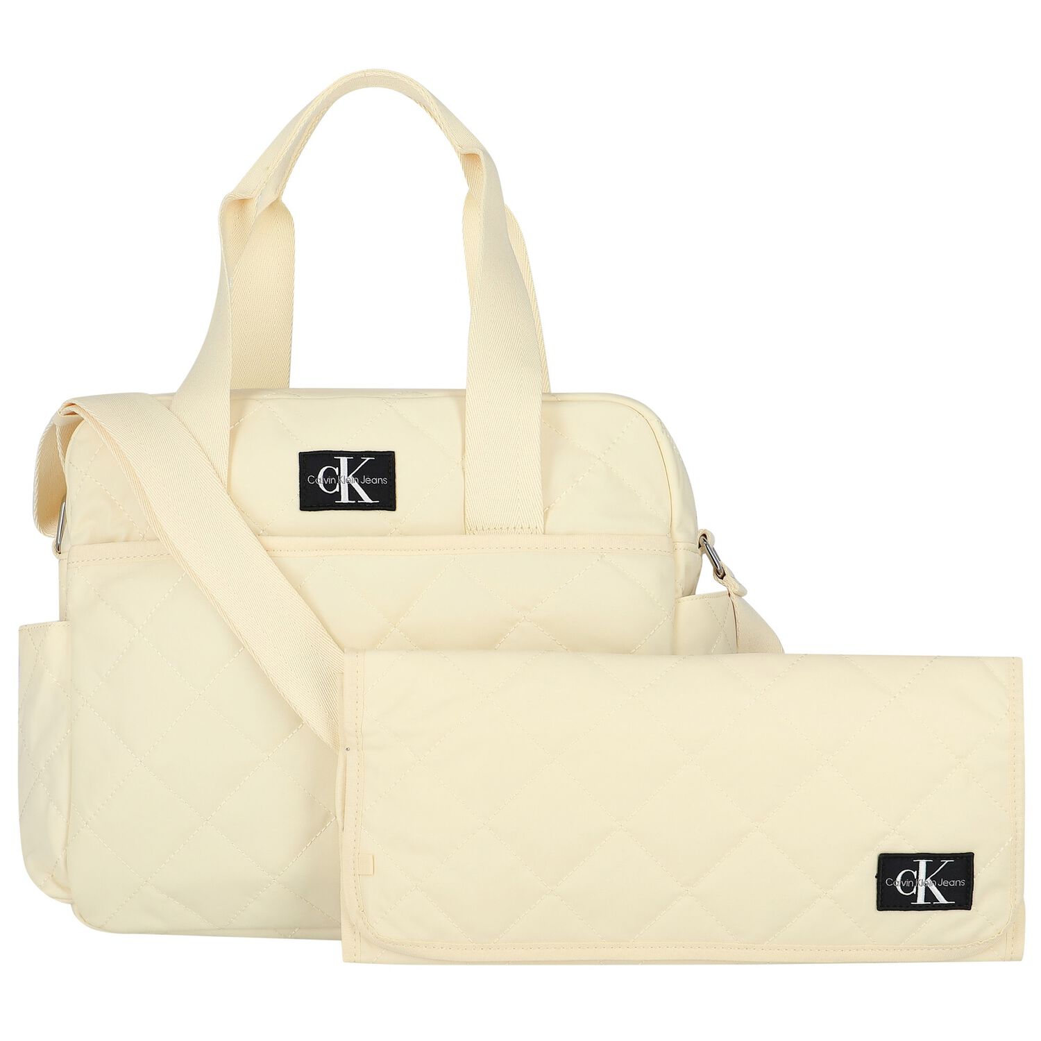 Beige Logo Baby Changing Bag, 1, hi-res