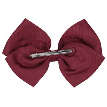 Girls Burgundy Bow Hairclip