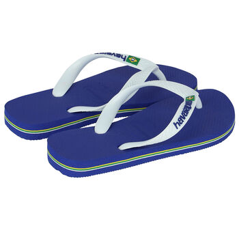 Blue Logo Flip Flops
