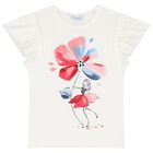 Girls White & Navy Blue Floral Leggings Set, 3, hi-res