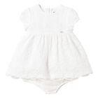 Baby Girls Ivory Organza Dress Set, 2, hi-res