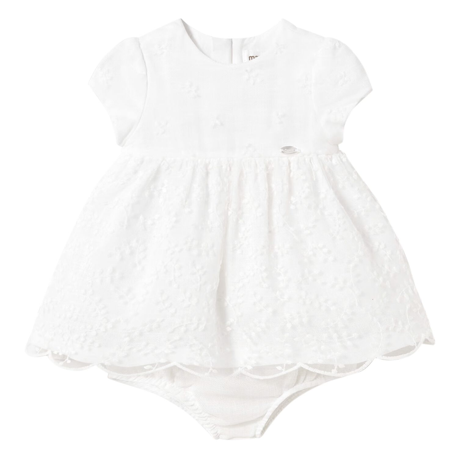 Baby Girls Ivory Organza Dress Set, 2, hi-res
