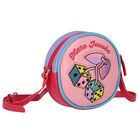 حقيبة كتف بنات بالشعار باللون الوردى, 1, hi-res