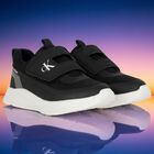 Black Mesh Logo Trainers, 1, hi-res