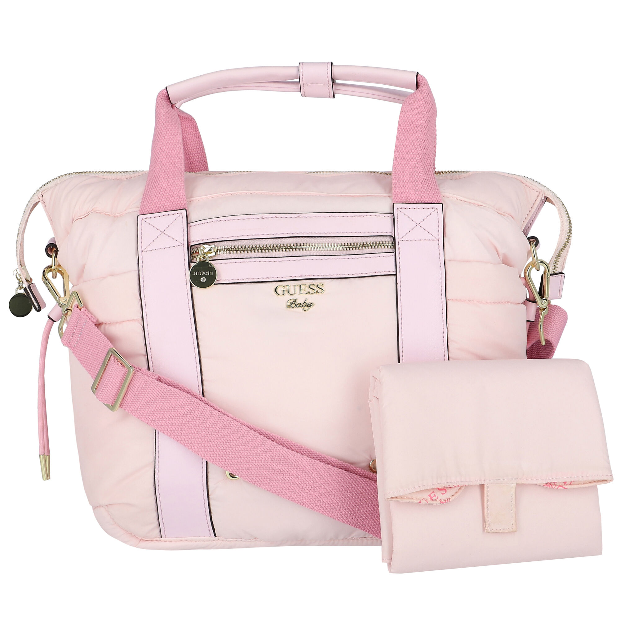Guess Pink Logo Baby Changing Bag Junior Couture UAE