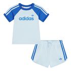 Younger Blue Logo Shorts Set, 1, hi-res