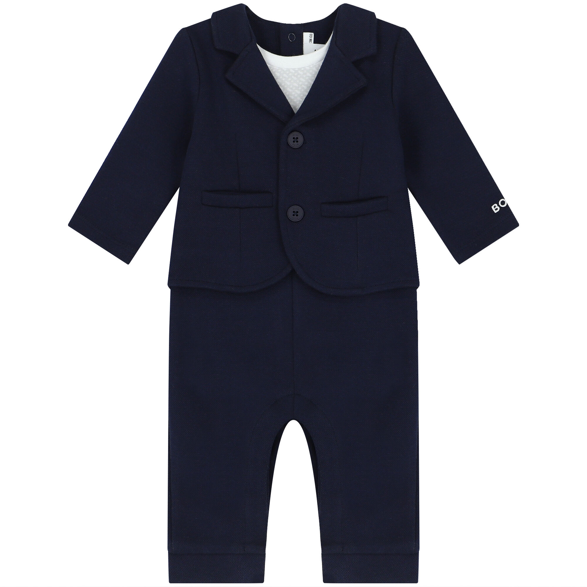 Navy blue baby romper sales
