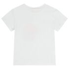 Girls White & Red Floral Shorts Set, 1, hi-res