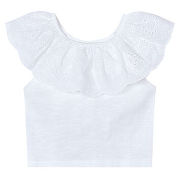 Girls White Lace Top