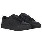 Boys Black Logo Trainers, 1, hi-res