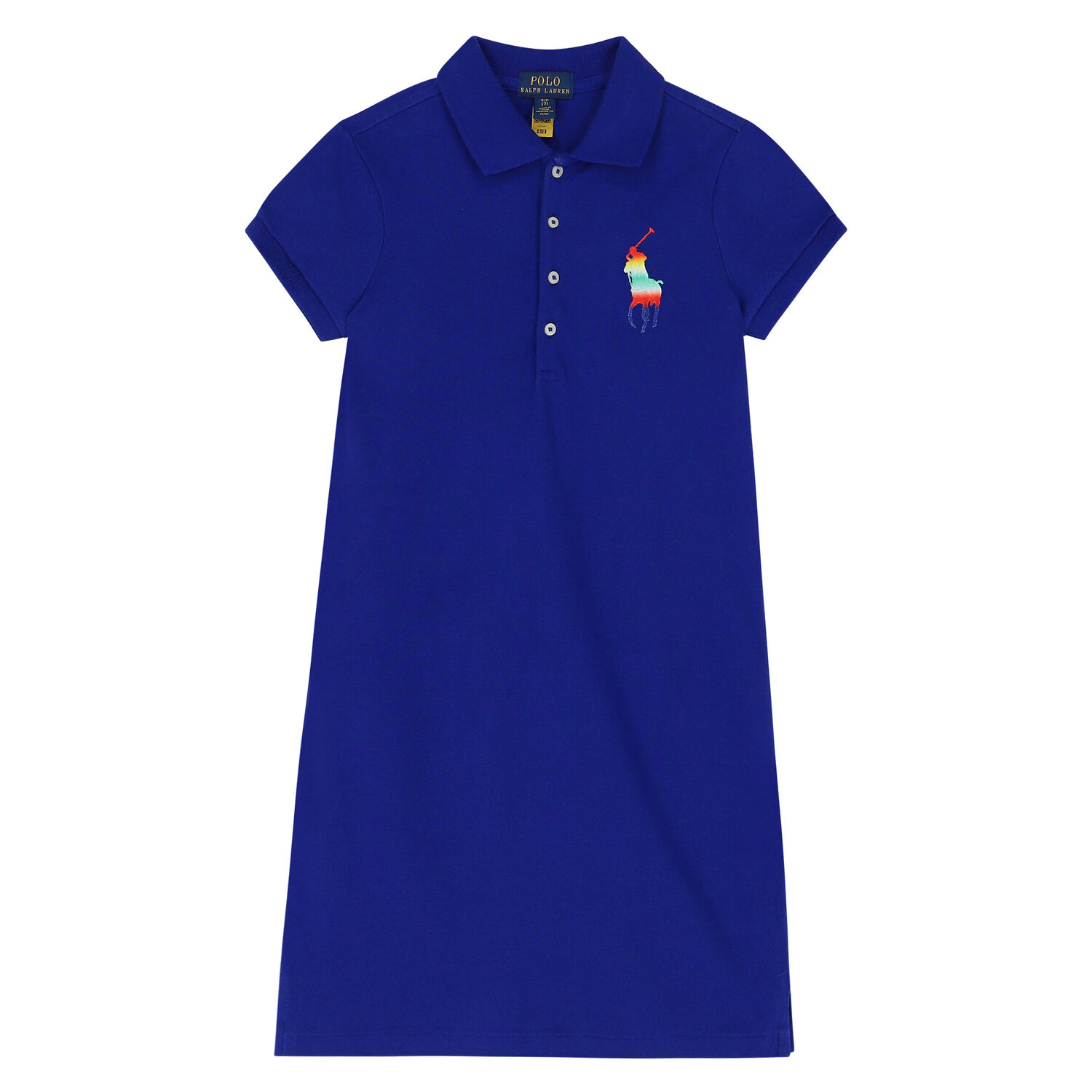 Girls Blue Logo Polo Dress, 1, hi-res image number null