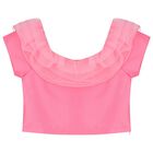 طقم تنورة بنات باللون الوردى والأزرق, 1, hi-res