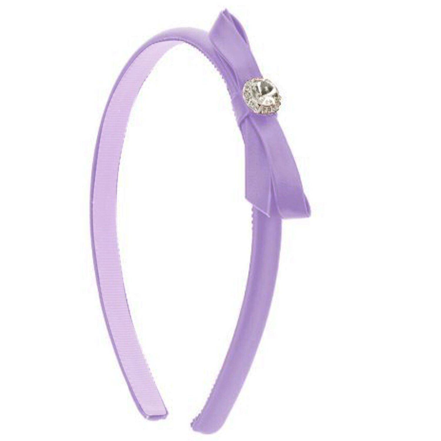 Girls Purple Bow Headband, 2, hi-res