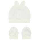 Ivory Baby Hat & Mittens Set, 1, hi-res