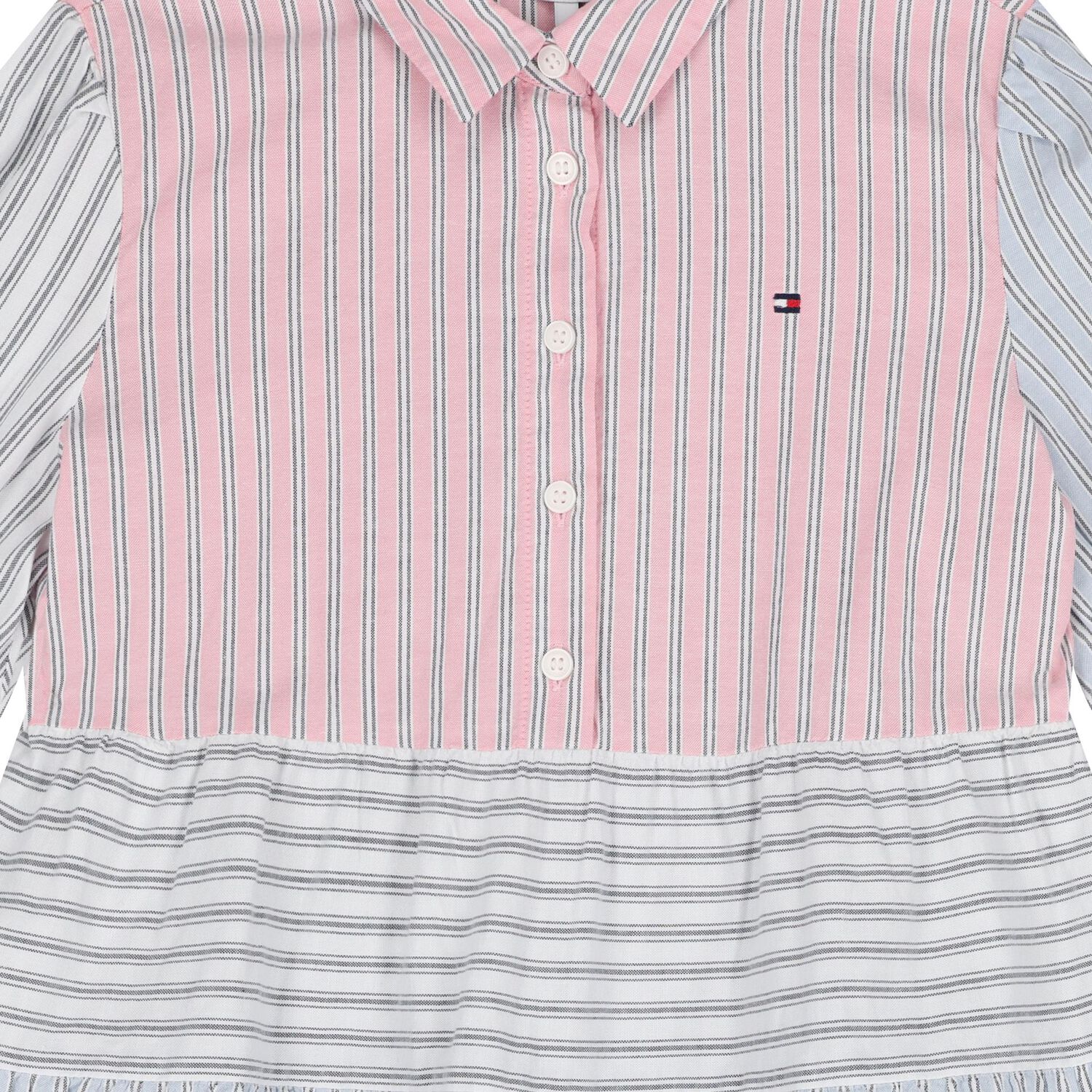 فستان مخطط متعدد الألوان للبنات, 1, hi-res