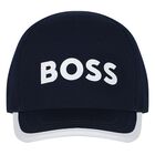 Baby Boys Navy Blue Logo Cap, 3, hi-res