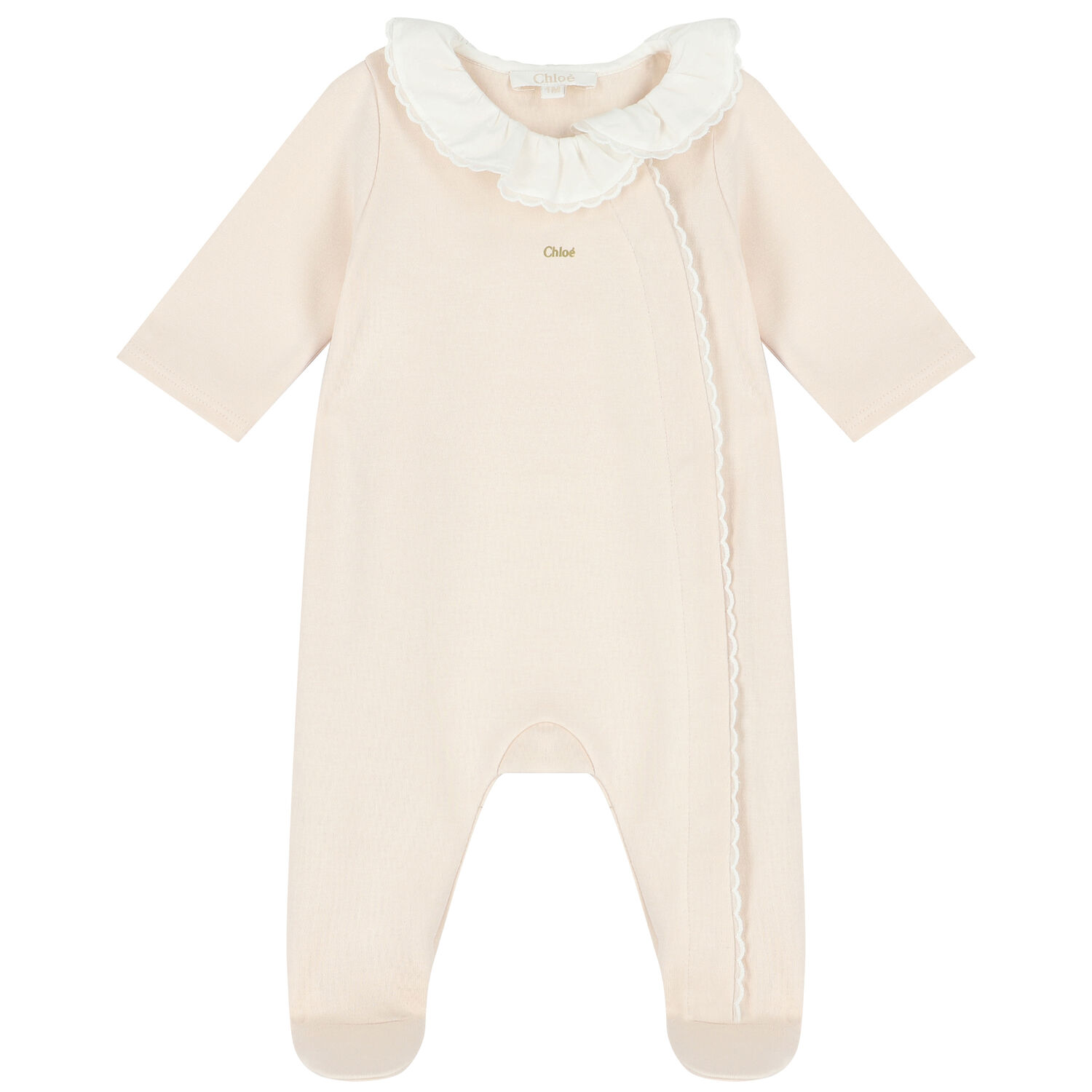 طقم هدايا أفرول ومريلة باللون الوردي للبنات, 1, hi-res