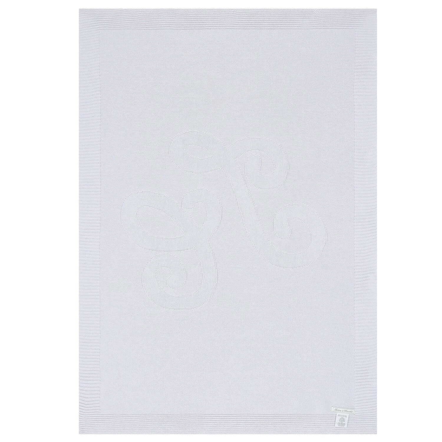 Baby Boys Blue Knitted Blanket, 2, hi-res image number null