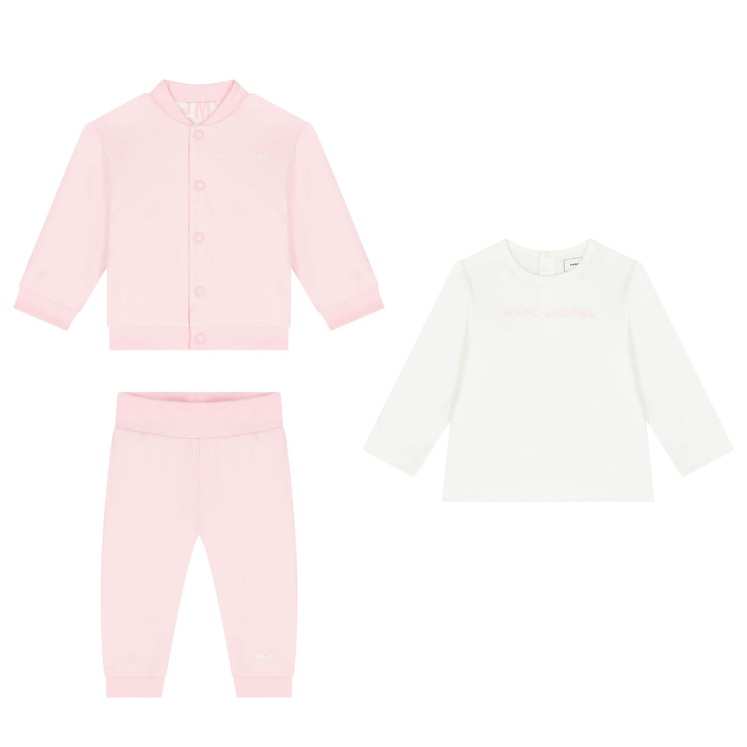 Younger Girls Pink & White Reversible Tracksuit Set, 1, hi-res image number null