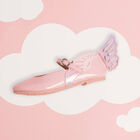 Girls Pink Butterfly Leather Shoes, 1, hi-res