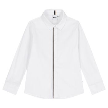BOSS Boys White Shirt, 1 Boys White Shirt