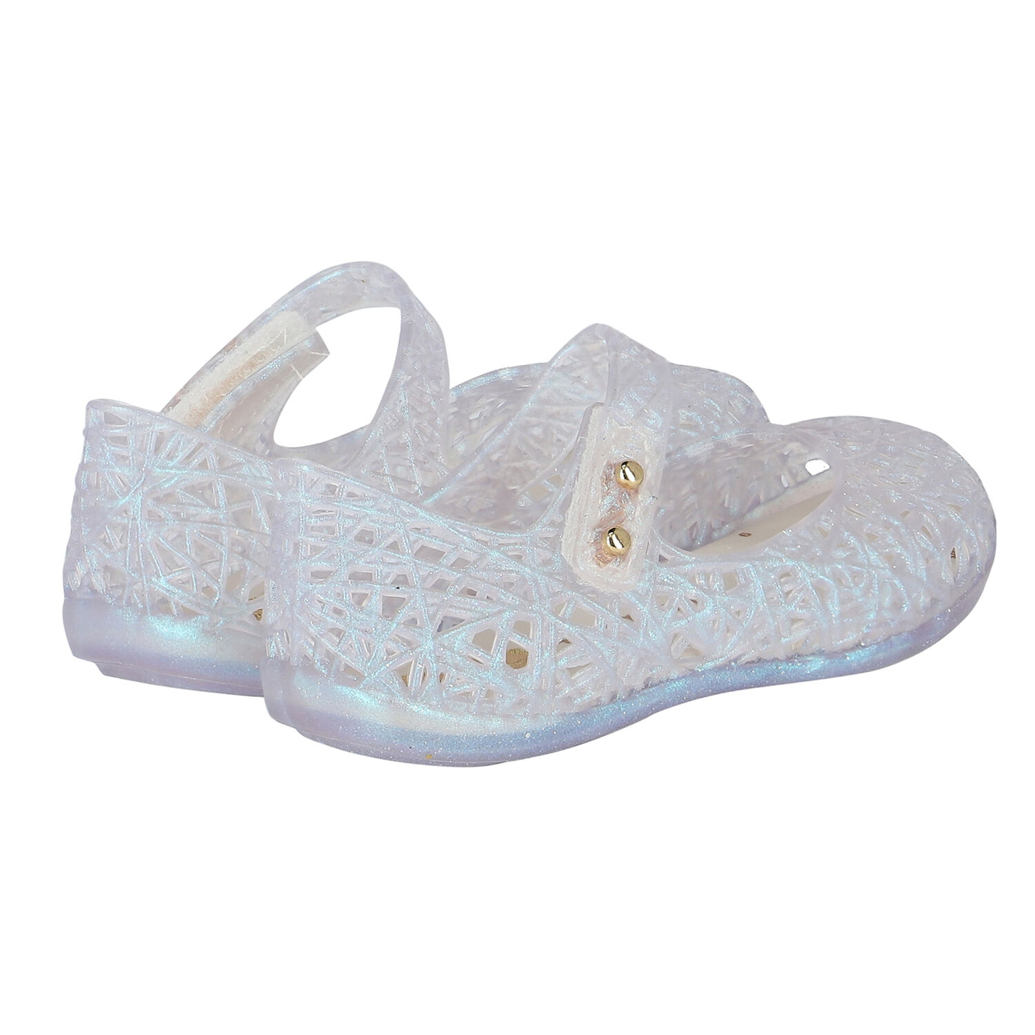 Younger Girls Clear Glitter Shoes, 2, hi-res image number null