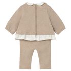Baby Girls Beige & Ivory Leggings Set, 1, hi-res
