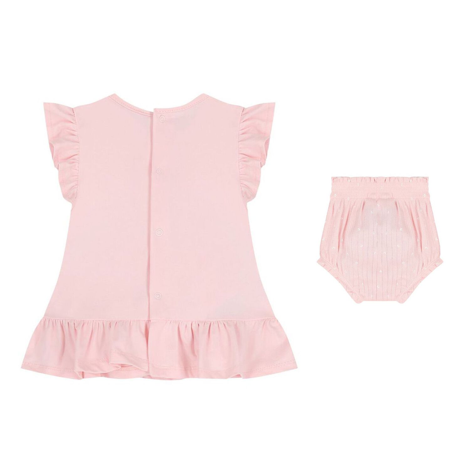 Baby Girls Pink Floral Shorts Set, 1, hi-res