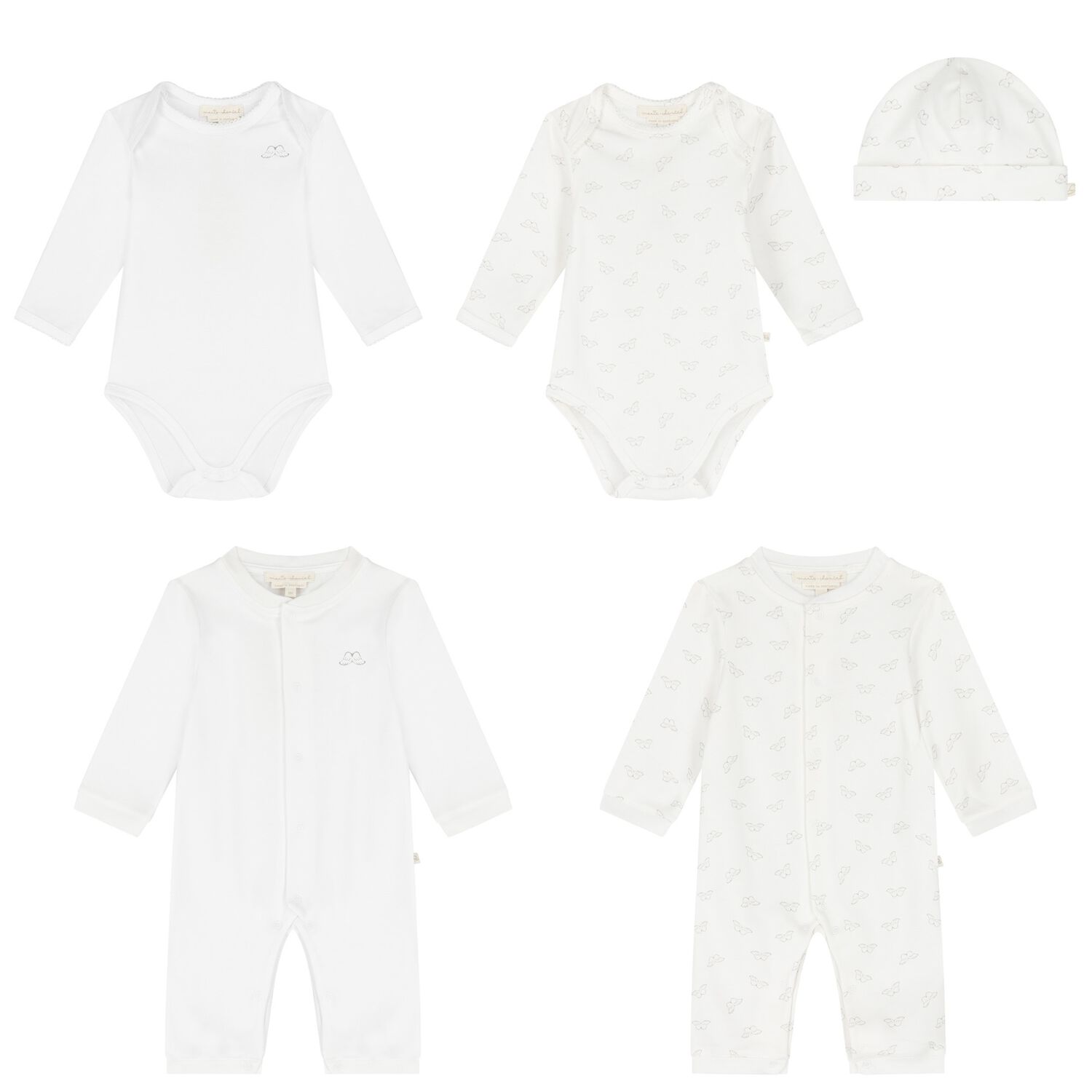 White Angel Wings Romper Gift Set, 1, hi-res image number null