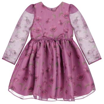 Girls Purple Floral Dress