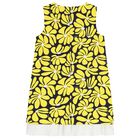 Girls Yellow & Black Floral Canvas Dress, 2, hi-res