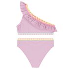 Girls Lilac Ruffled Bikini , 1, hi-res