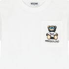 Boys White & Black Teddy Bear Logo Shorts Set, 2, hi-res