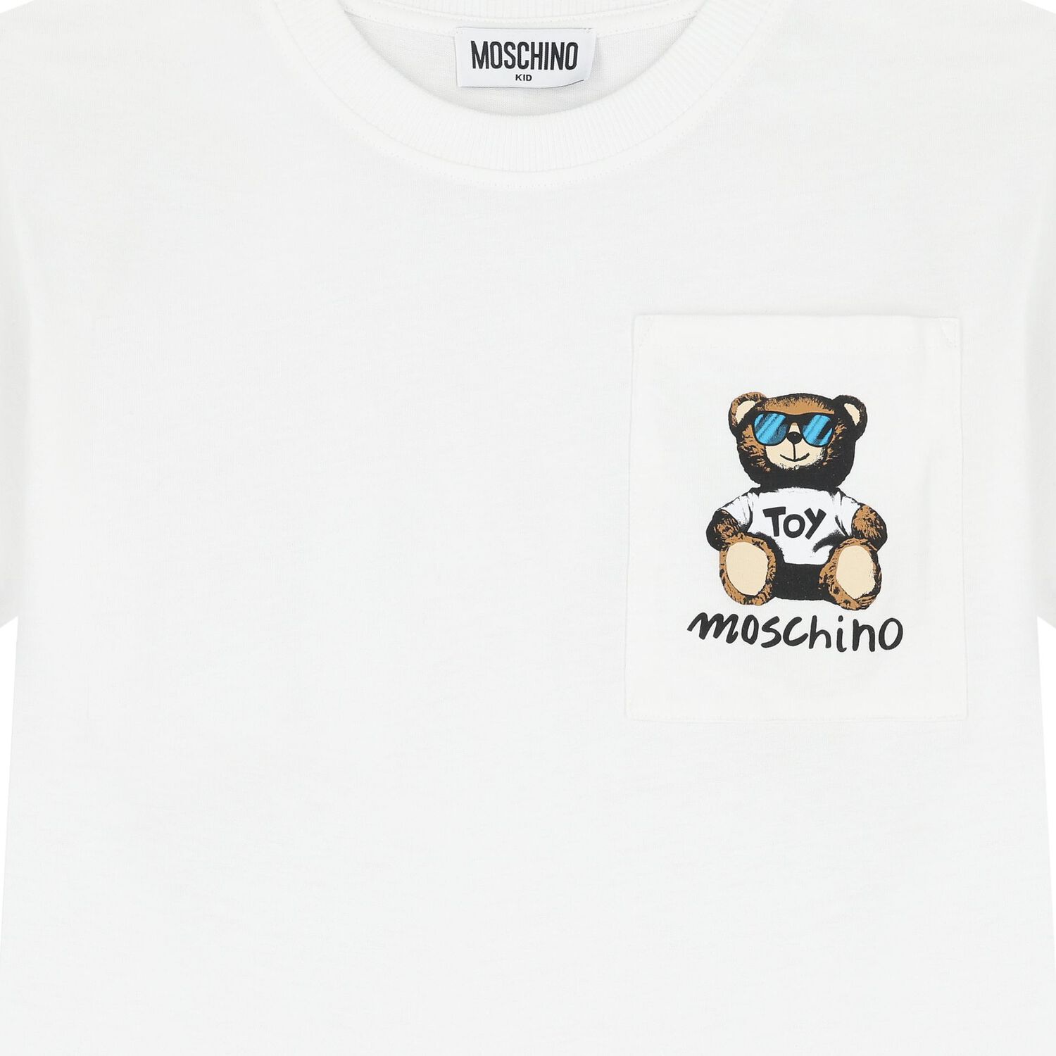 Boys White & Black Teddy Bear Logo Shorts Set, 2, hi-res