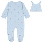 Baby Boys Blue Puppy Babygrow Set, 3, hi-res