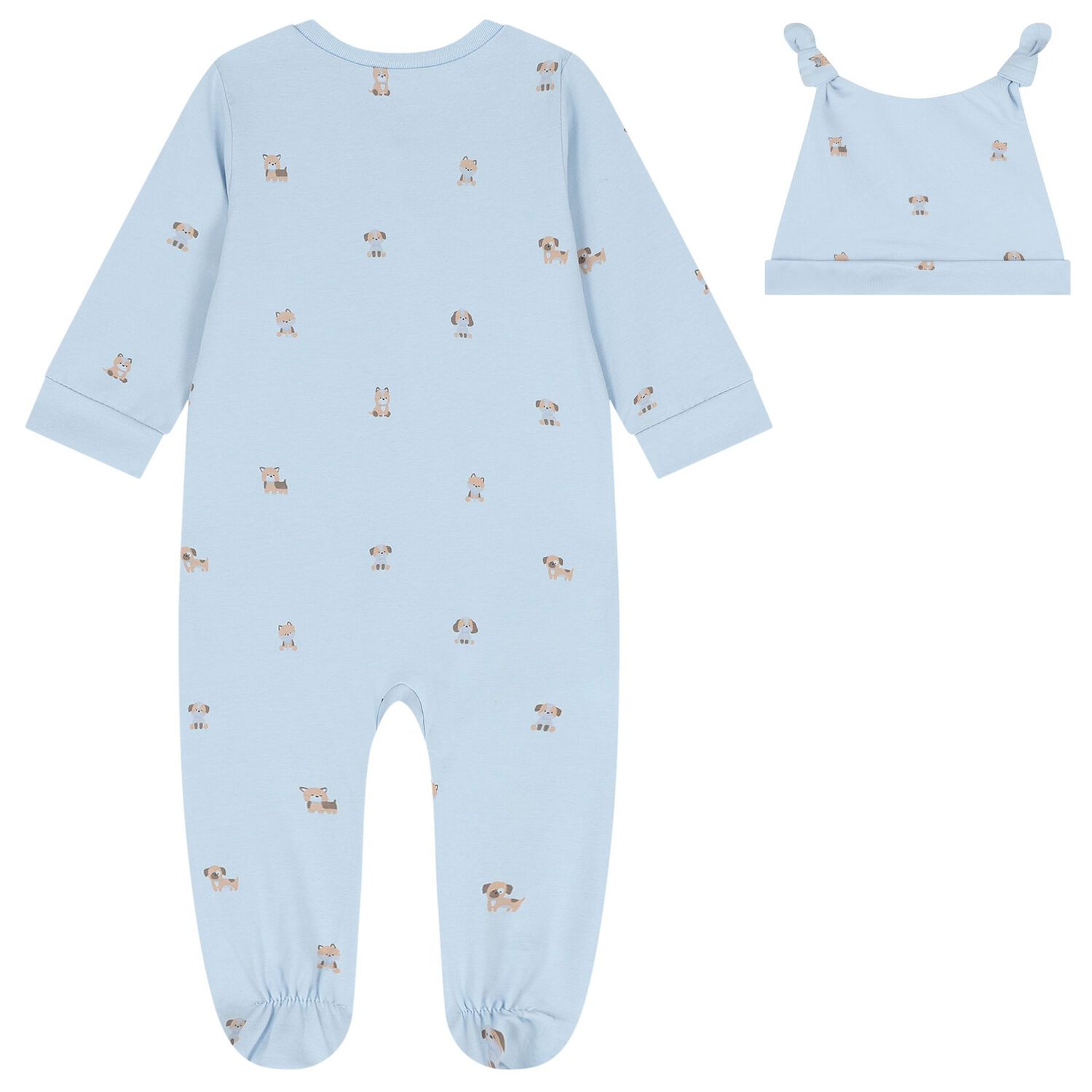 Baby Boys Blue Puppy Babygrow Set, 3, hi-res