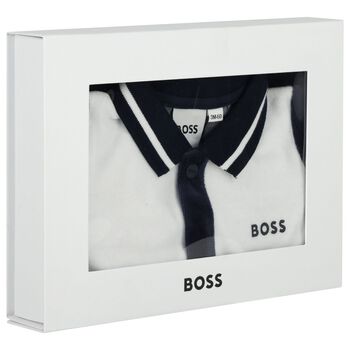 افرول اولاد بالشعار باللون الابيض والكحلى 