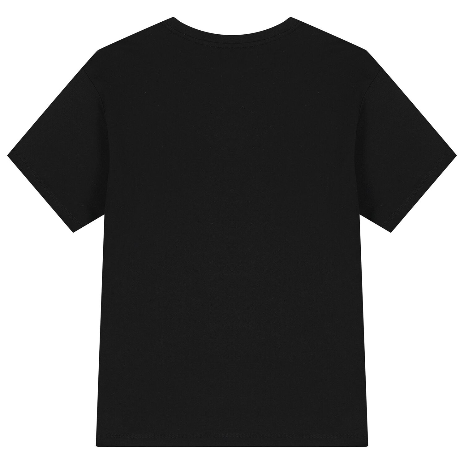 Girls Black & Silver Logo T-Shirt, 2, hi-res