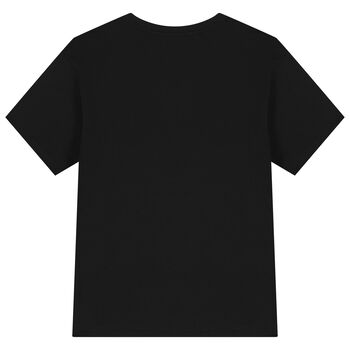 Girls Black & Silver Logo T-Shirt