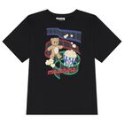 Black Teddy Bear Logo T-Shirt, 1, hi-res