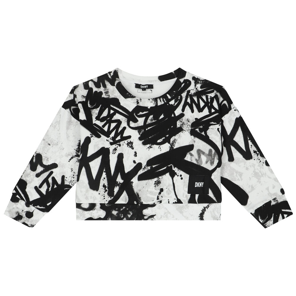 dkny black and white sweatshirt