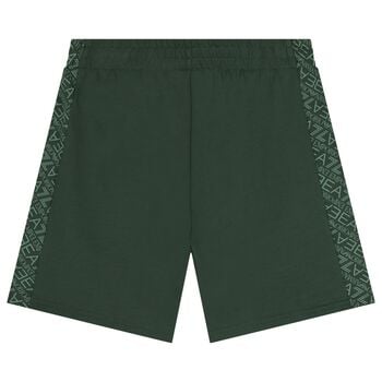 Boys Green Logo Shorts