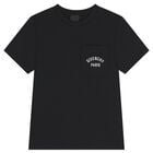 Boys Black Logo T-Shirt, 1, hi-res