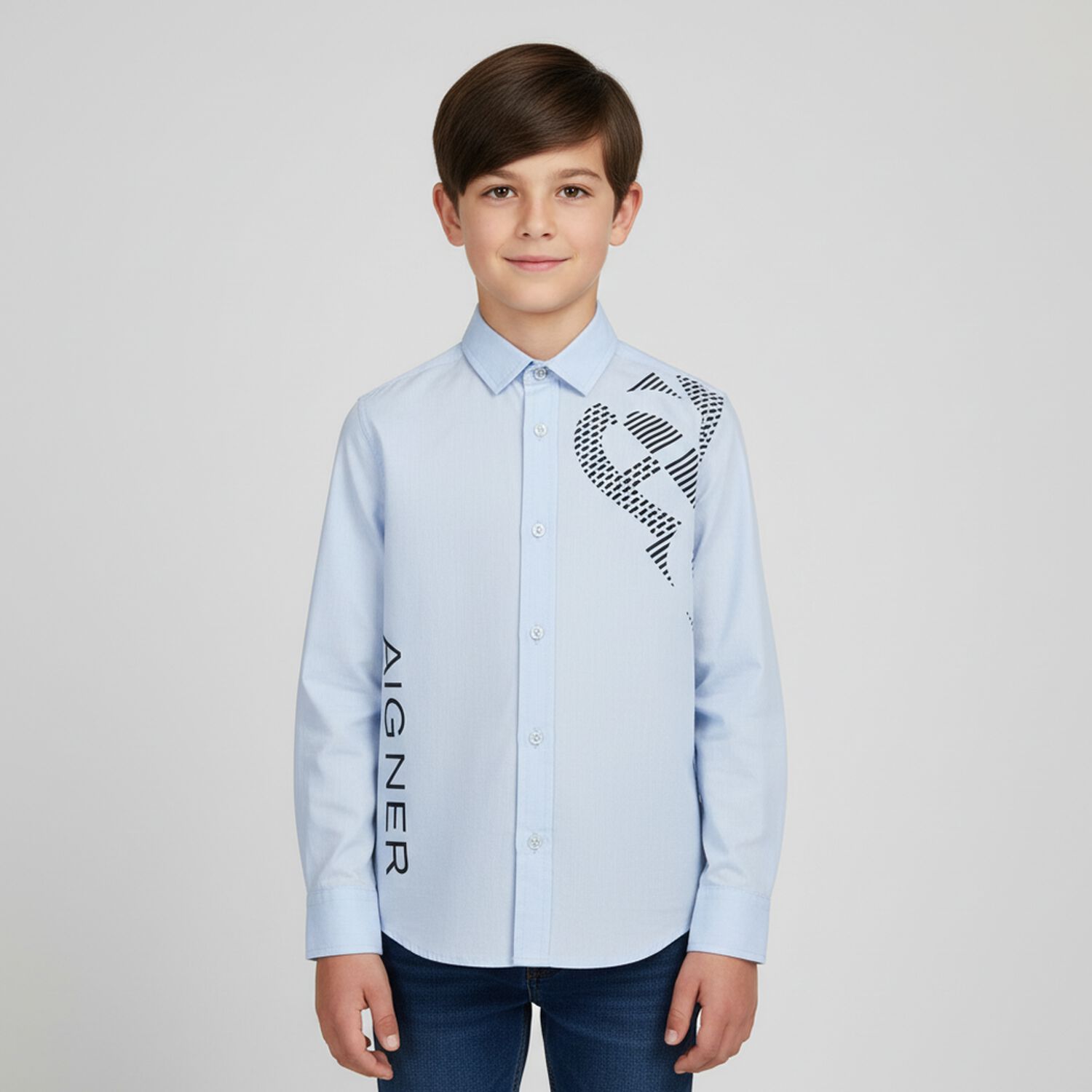 Boys Blue Logo Shirt, 1, hi-res image number null