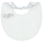 Baby Boys White Animals Bib, 1, hi-res