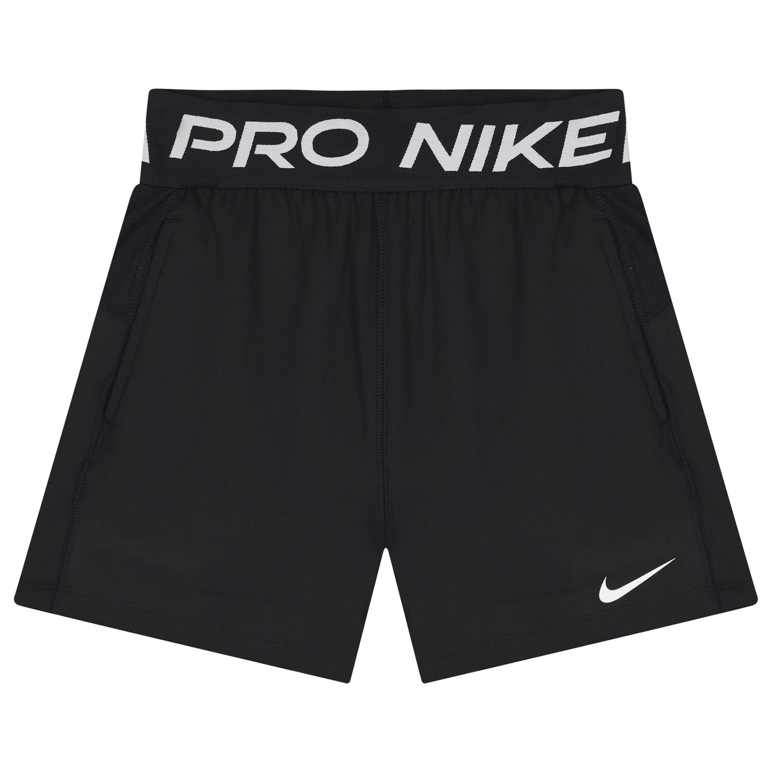 Boys Black Logo Dri-Fit Shorts, 1, hi-res