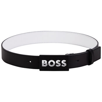 Boys Black Logo Belt
