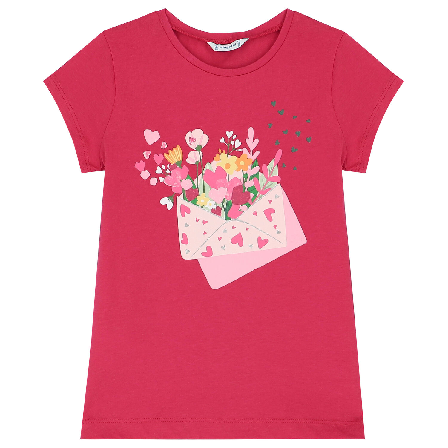 Girls Pink Floral T-Shirt, 1, hi-res