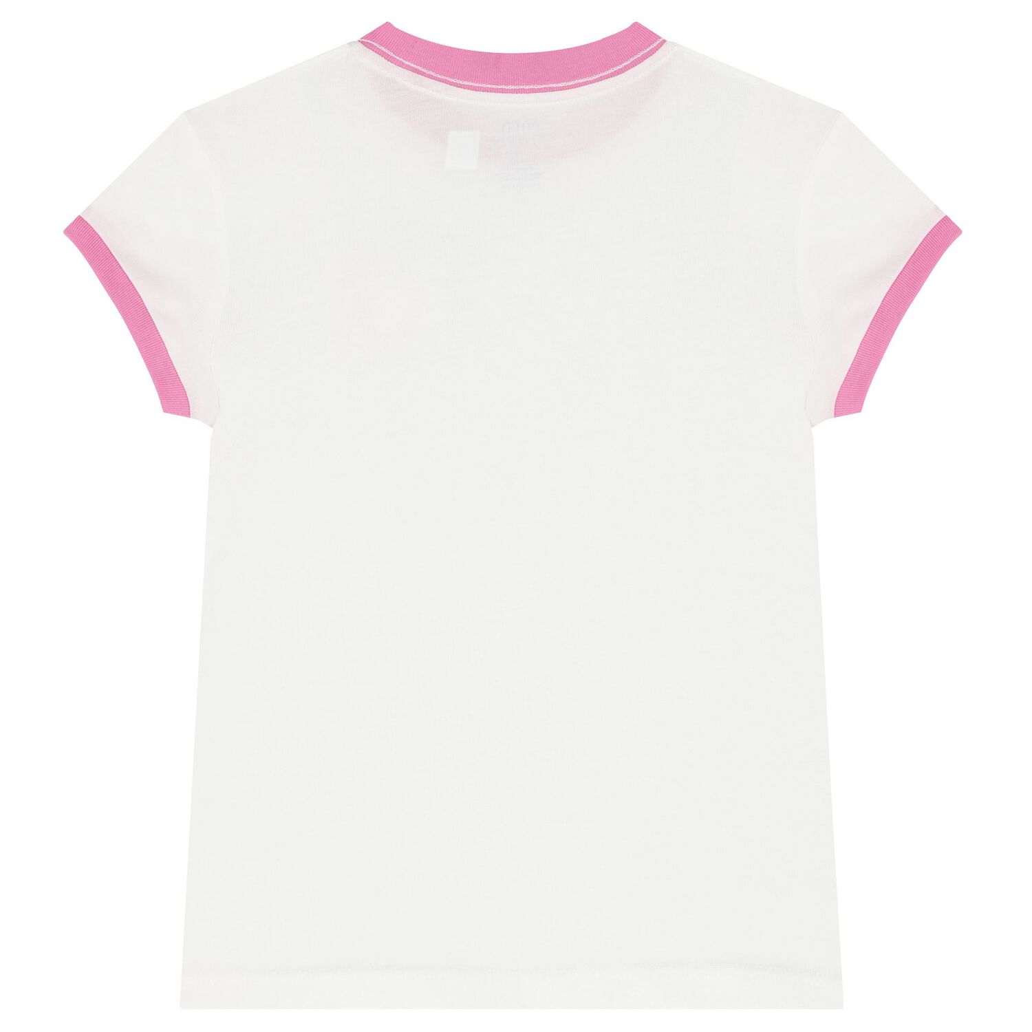 Girls White Cotton Logo T-Shirt, 1, hi-res