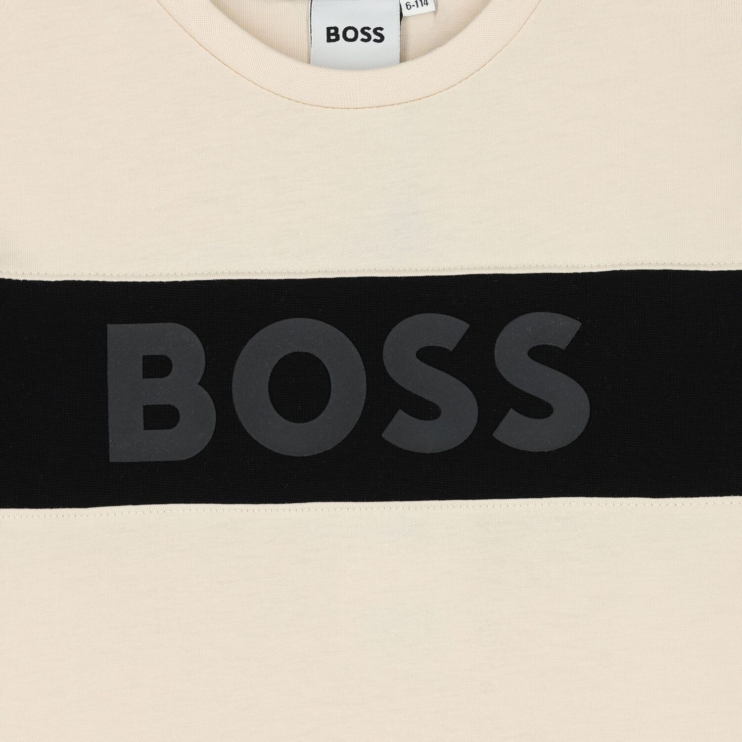 طقم شورت اولاد بالشعار باللون البيج والاسود , 2, hi-res